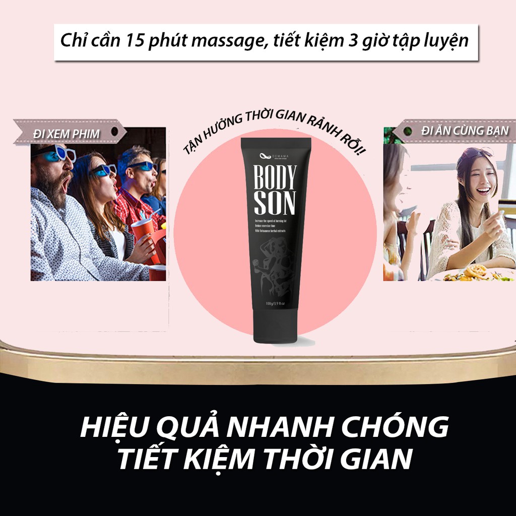 Kem tan mỡ bụng BODY SON, giảm mỡ bụng hiệu quả sau 2 tuần, Gel tan mỡ bụng thảo mộc, cải thiện vóc dáng (100gr)