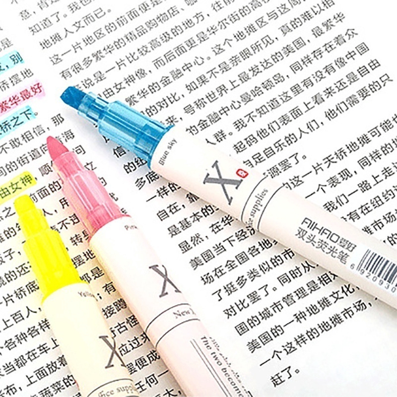Bút đánh dấu hai đầu phong cách Hàn Quốc dễ thương