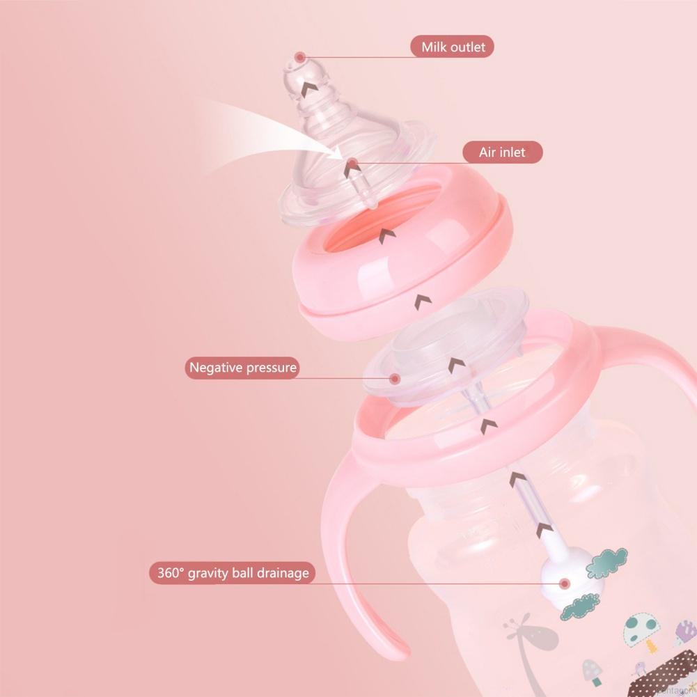 Bình sữa dung tích 220ml có tay cầm cao cấp tiện lợi dành cho bé