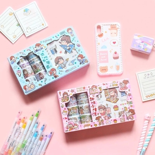 Box sticker + washitape Em bé - Hộp hình dán họa tiết em bé dễ thương