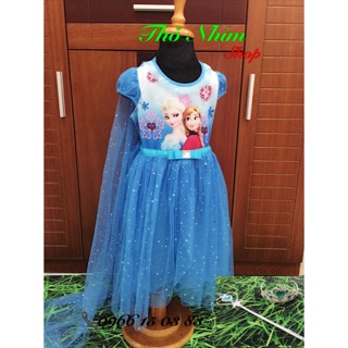 Đầm Công chúa Elsa và Anna gồm vương miện và cây đũa thần 