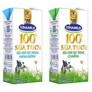 Sữa tươi Vinamilk 1l có đường/không đường