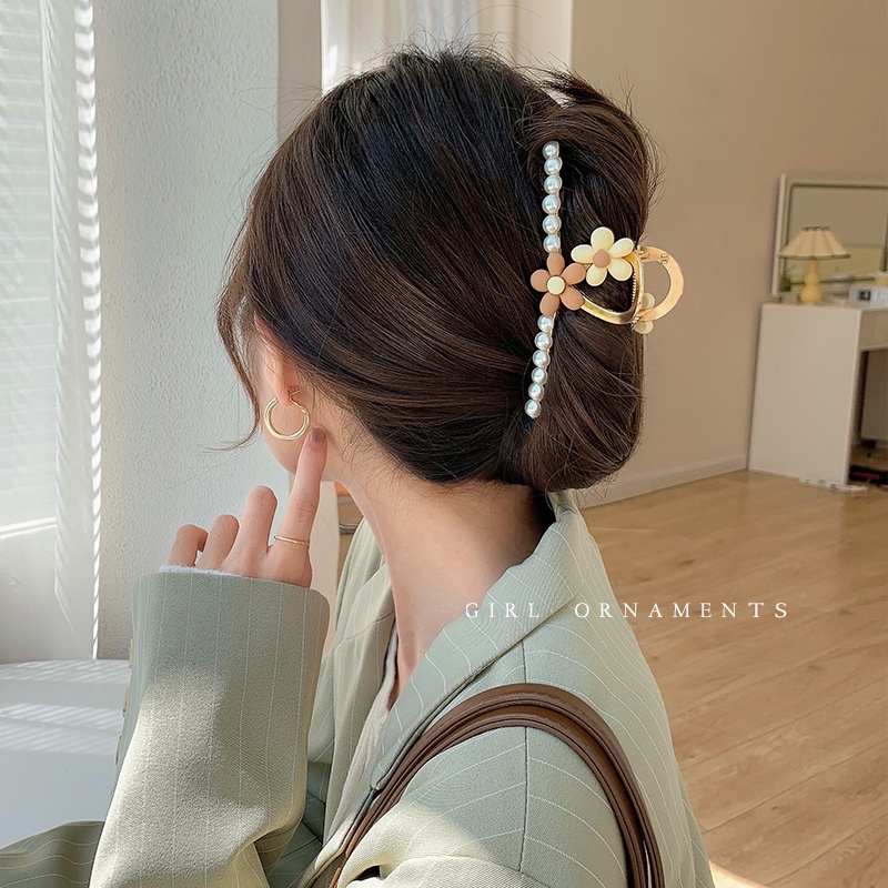 Kẹp Tóc Kim Loại HGVN Đính Hạt Và Icon Dễ Thương Kiểu Kẹp Càng Cua Hàn Quốc