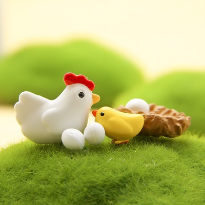 Phụ kiện Bộ Dàn Gà- Phụ kiện trang trí cây xanh để bàn làm việc, mô hình trang trí cho bể cá, tiểu cảnh