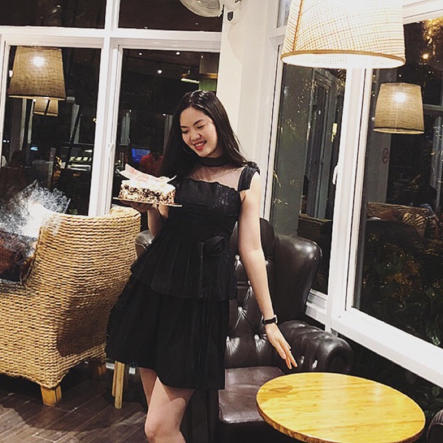 Áo ren hoa hồng pha lưới, hàng l1 ảnh thật mẫu chụp