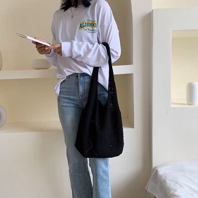 Túi Xách Đan Len Thời Trang Hàn Quốc Cho Nữ 2022