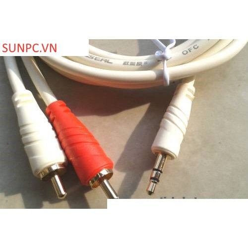 Dây loa 3.5mm ra 2 đầu RCA dài 3m Choseal loại tốt
