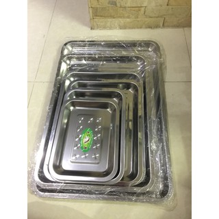 Mâm vuông inox 40x60x2