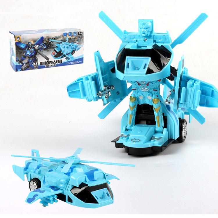 (New) Máy bay biến hình robot cho bé tự động phát nhạc nhựa cao cấp siêu đẹp cho trẻ em