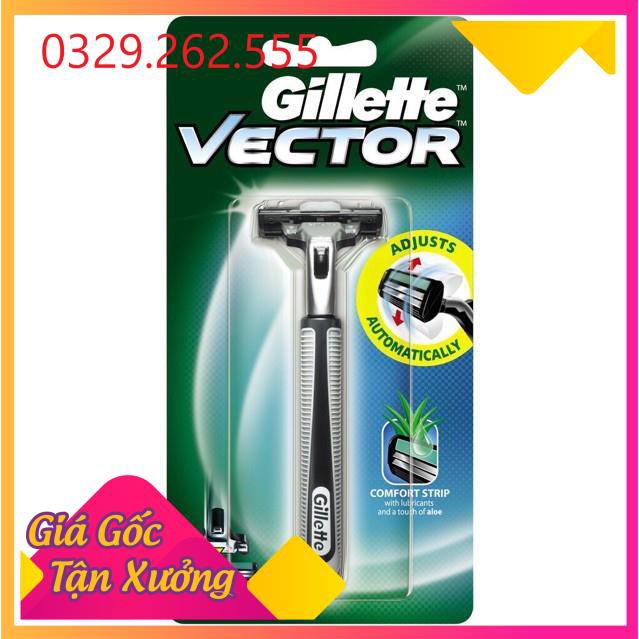 (Sale Khủng)  (Chính hãng)Bộ cán dao và lưỡi dao cạo râu Gillette Vector