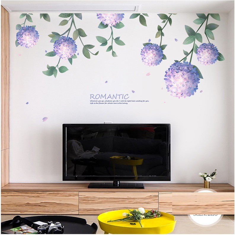 Decal giấy dán tường  Decan hoa mùa hè-Hướng dương