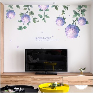Decal giấy dán tường [MẪU MỚI] Decan Hoa Tú cầu