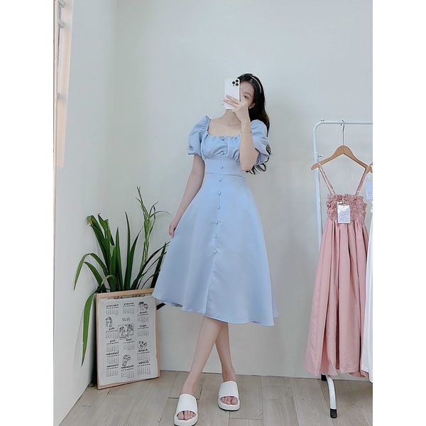 ĐẦM MIDI NÚT BỌC