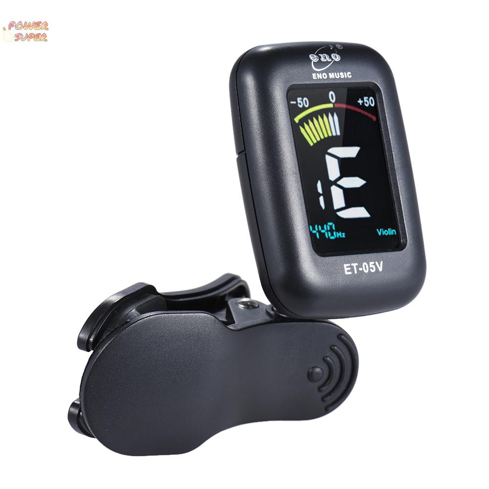 eno ET-05V Professional Clip-on Tuner Automatic Tuning Mode with Colorful LCD Display for Violin Viola Cello Double Bass Chromatic