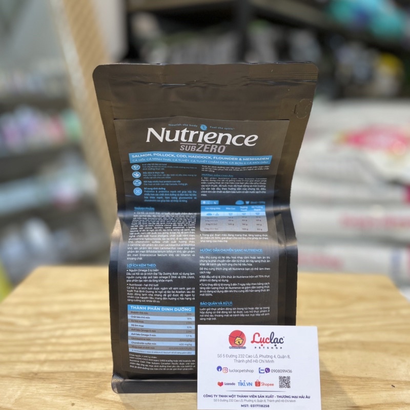 Hạt Nutrience Subzero Canadian Pacific cho Mèo vị Cá biển cao cấp - Túi 500g chính hãng