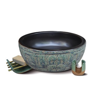 Chậu rửa sứ mỹ thuật - Lavabo sứ Kanly SU014