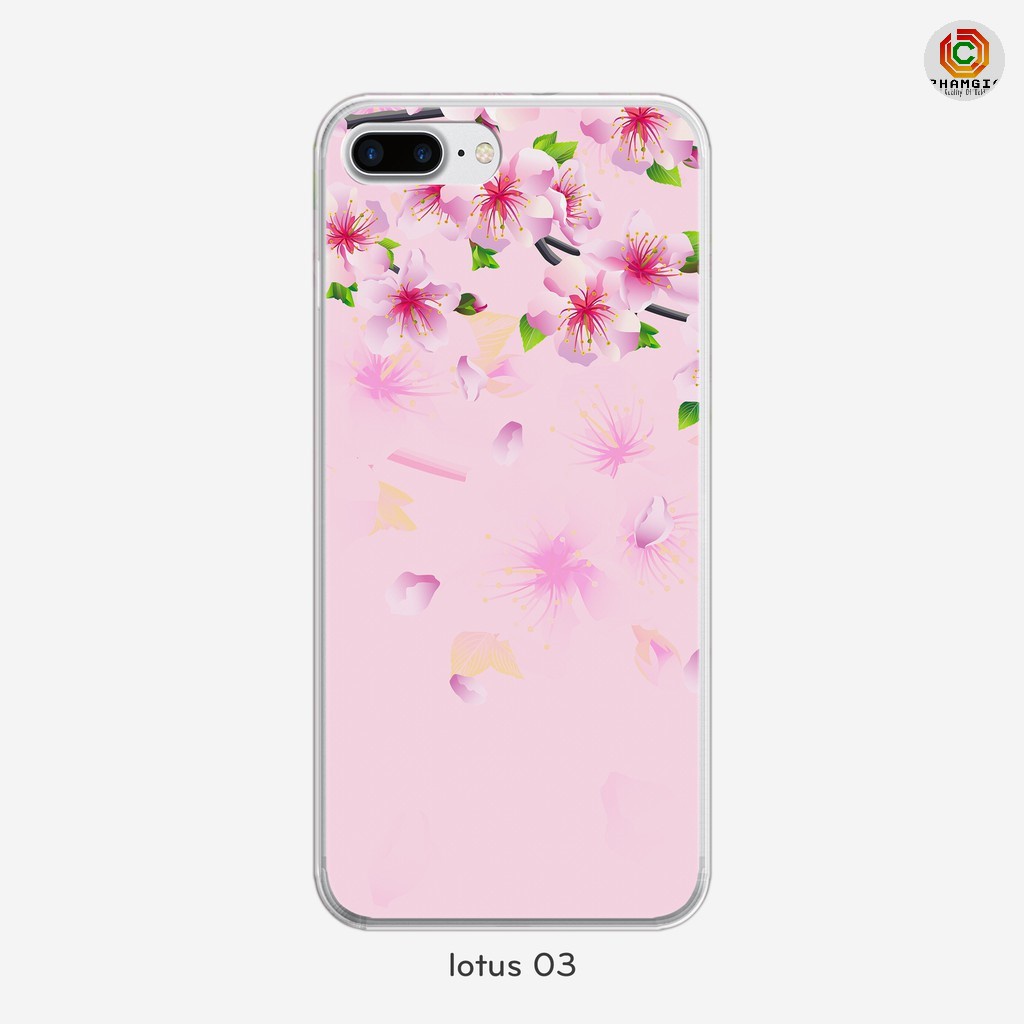 Ốp lưng hoa sen iPhone 7 PLUS 8 PLUS X XS 5 6