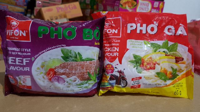 COMBO 5 GÓI PHỞ BÒ-GÀ VIFON 65G