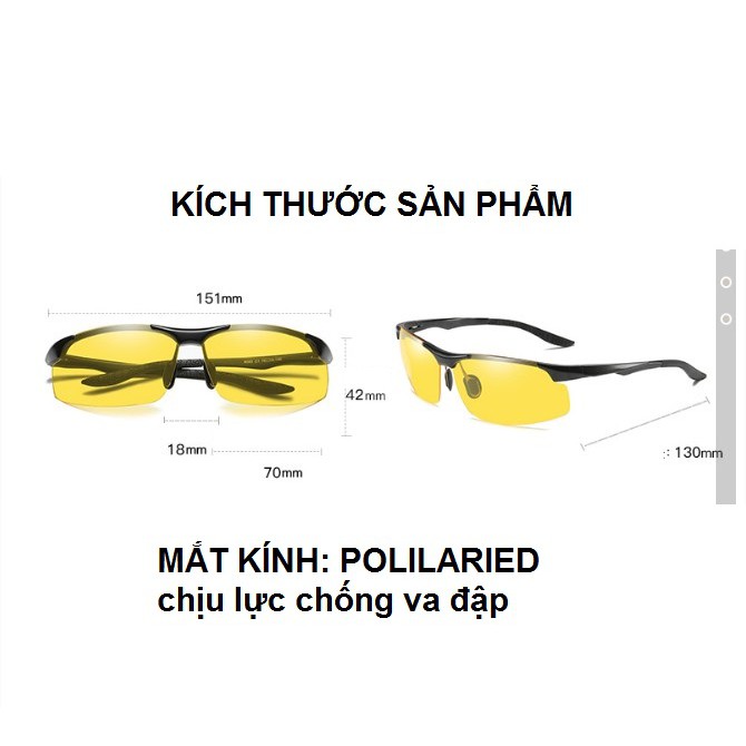 Kính mát nam nữ cao cấp đi ngày và đêm Nhật bản cực ôm mặt chính hãng bảo hành 1 đổi 1 nếu lỗi sản phẩm KDM10 | BigBuy360 - bigbuy360.vn