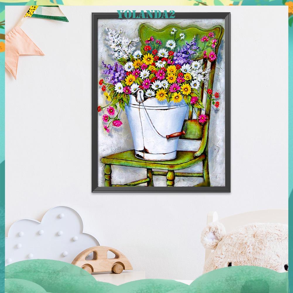 Tranh Thêu Chữ Thập Họa Tiết Hoa 11CT 40x50cm