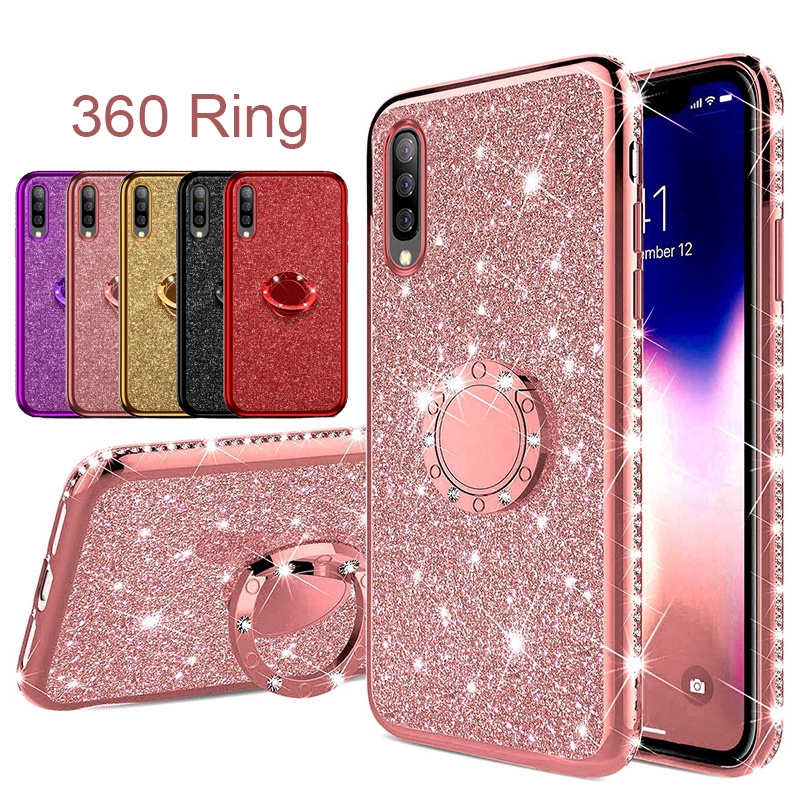 Ốp điện thoại tpu nhẫn giá đỡ từ tính ánh kim cho Huawei Psmart 2020 Y9 Prime Y6 Pro Y7 Prime Y7Pro Y5 2019 2018