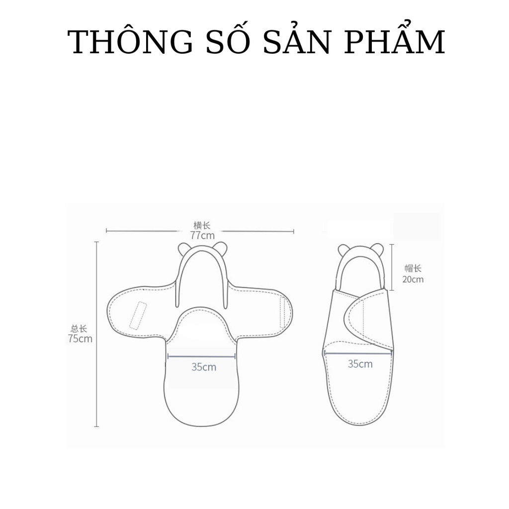 Túi Ngủ Cho Bé Bidole cotton tinh khiết chống sốc cao cấp cho bé sơ sinh - Mokids