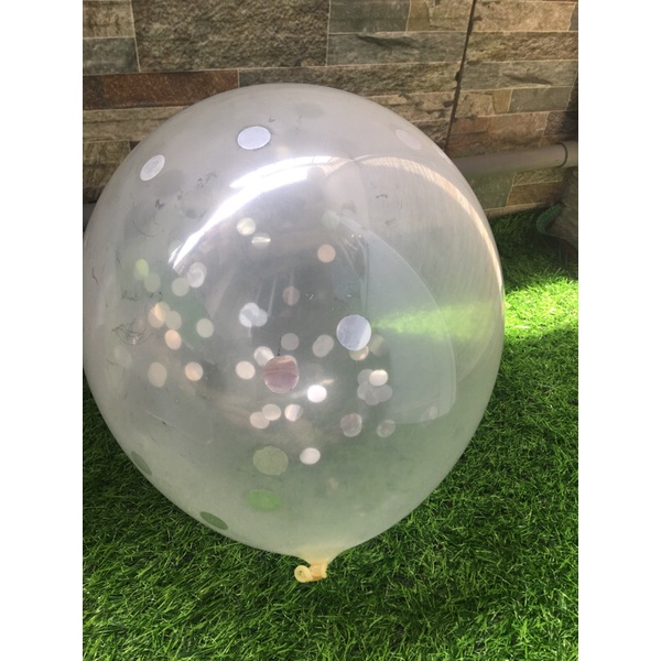 01 quả bóng bay chứa kim sa dùng để trang trí, vui chơi