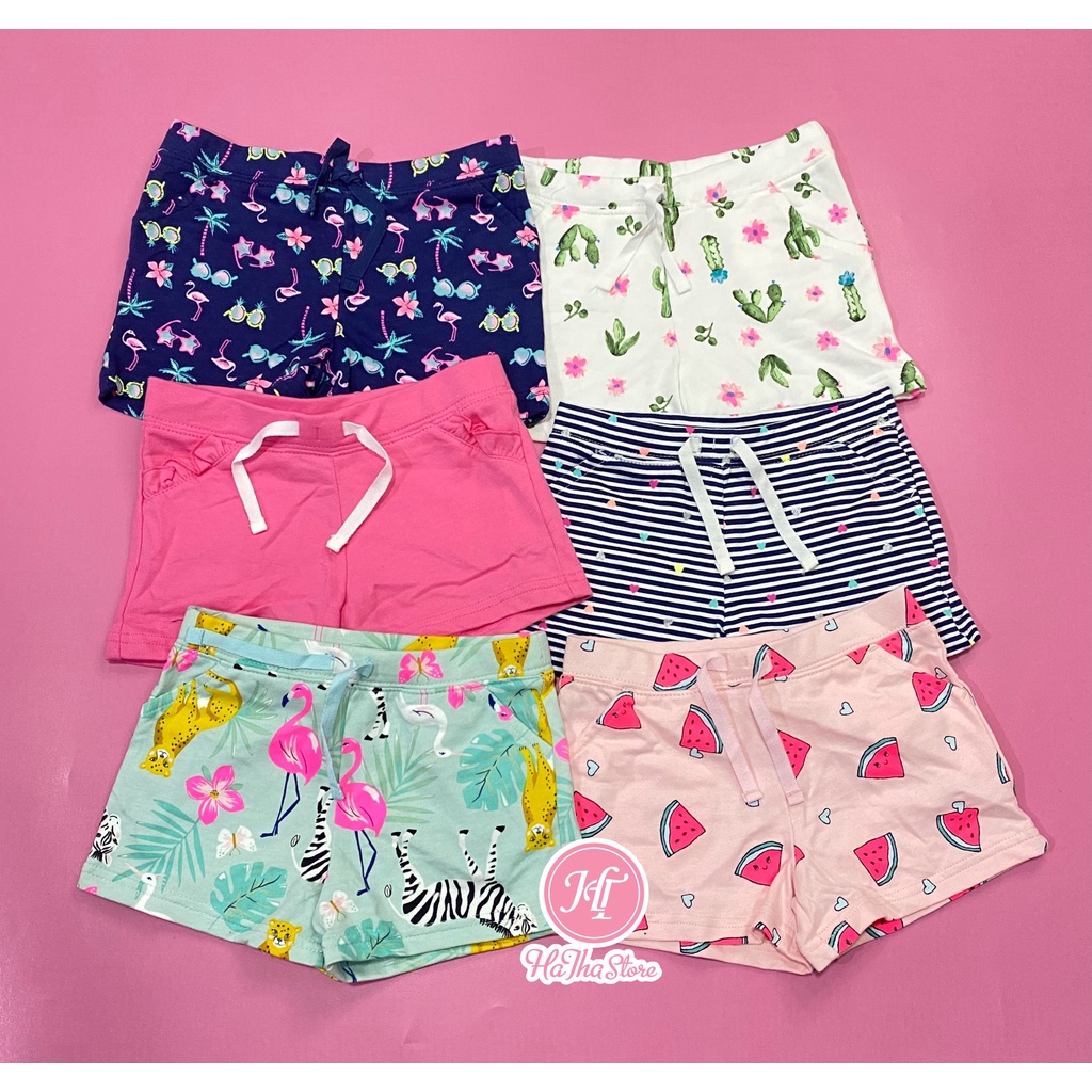 Quần short thun C'4RT£R cho bé gái (20-43kg)