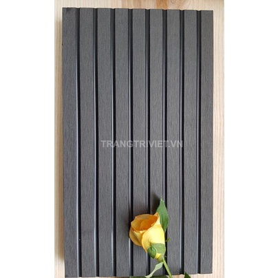 Sàn Gỗ Nhựa Composite màu Đen ngoài Trời Thi công Sàn Bể Bơi, Sàn Sân Vườn, Ban công GW-140H25BL
