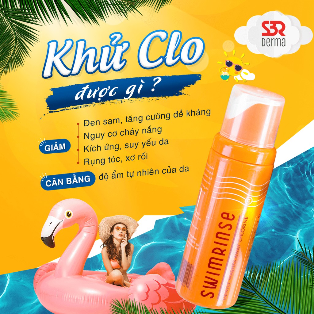 Chai xịt khử CLO Swimrinse