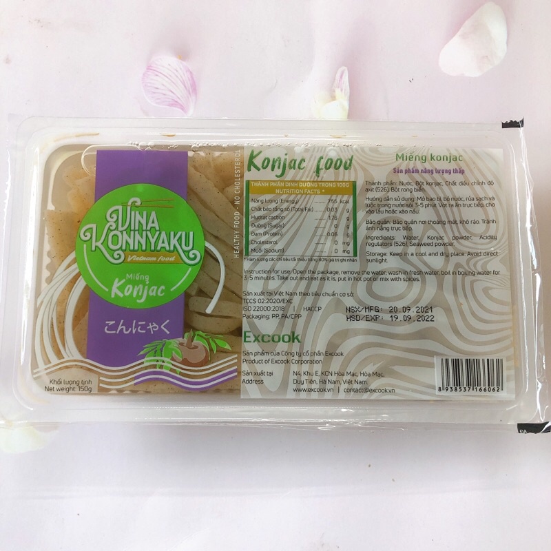 Mỳ Konjac / Bún nưa mì nưa Konjac 120g - 150g - 160g phù hợp cho người ăn kiêng Keto - Eat Clean