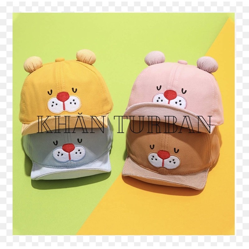 Mũ em bé hình chó con từ 8- 16 tháng - nón em bé hình chó con và doremon - Khăn turban