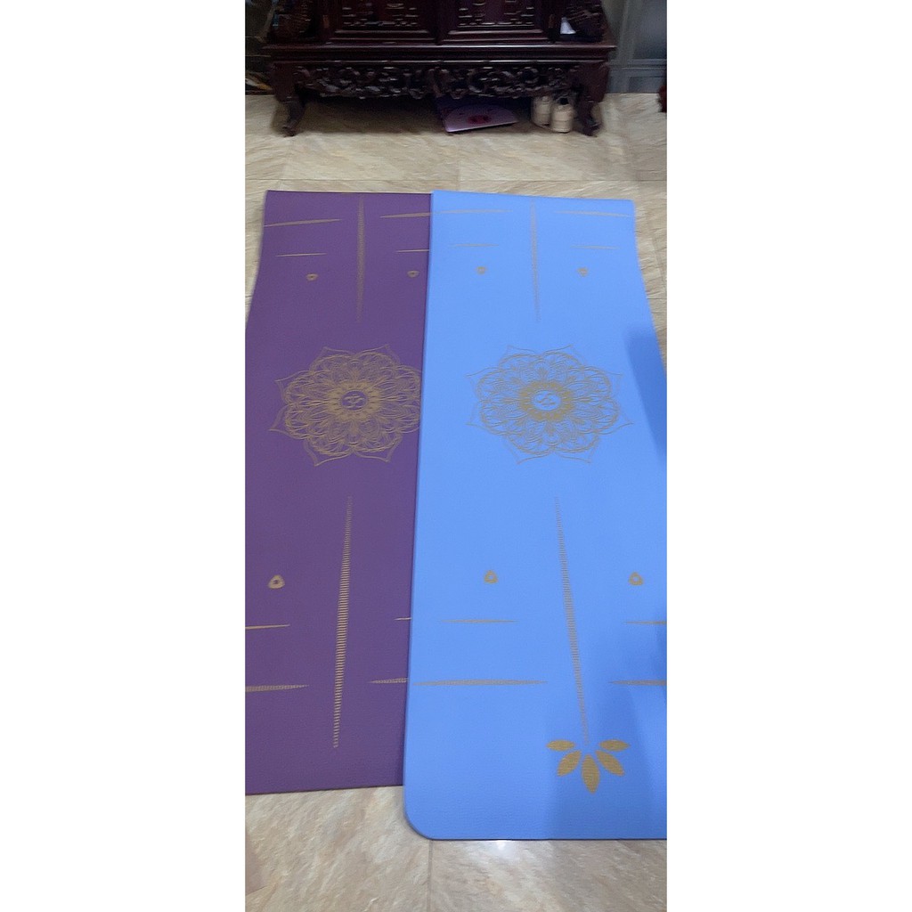 Thảm tập YOGA, GYM 6mm,8mm. Chống trượt tập thể dục thảm PU 2 lớp không mùi xịn xò, Hàng có bảo hành