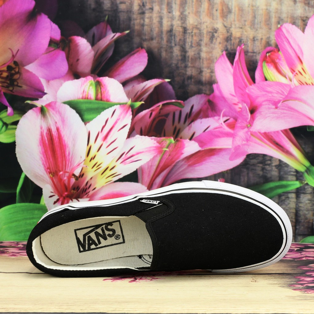 Giày Slip on Van Vải canvas Màu Đen