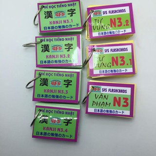Bộ thẻ học tiếng nhật N3 (7 xấp)