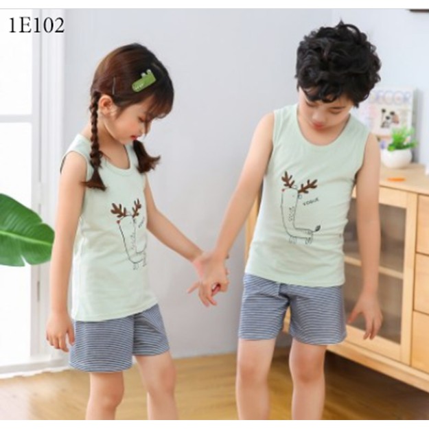 Bộ quần áo ba lỗ cho bé trai bé gái VEMZKIDS 8 mẫu