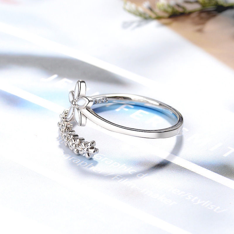 Nhẫn Mạ Bạc 925 Đính Đá Sang Trọng Cho Nữ