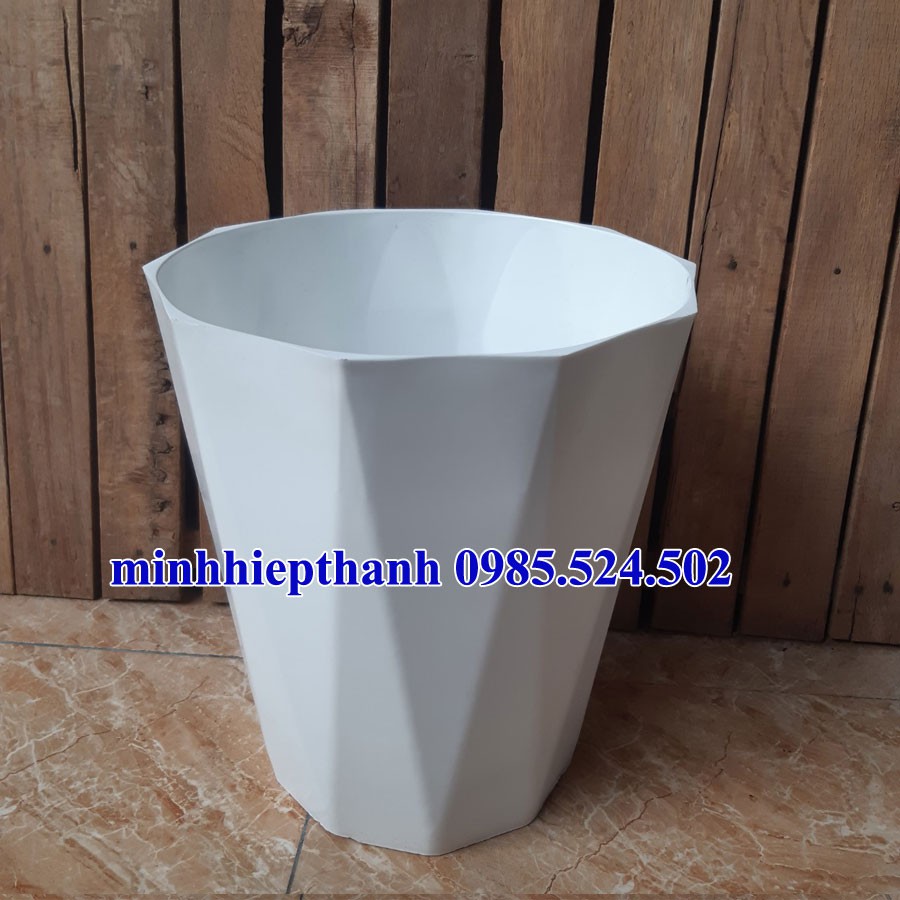 chậu nhựa kim cương trồng cây cảnh đường kính 25cm dày dặn