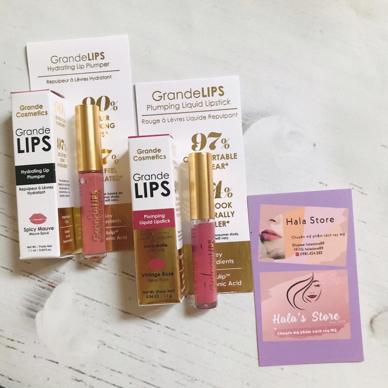 GrandeLIPS ✨ Son bán lì Plumping Liquid Lipstick | Semi-Matte