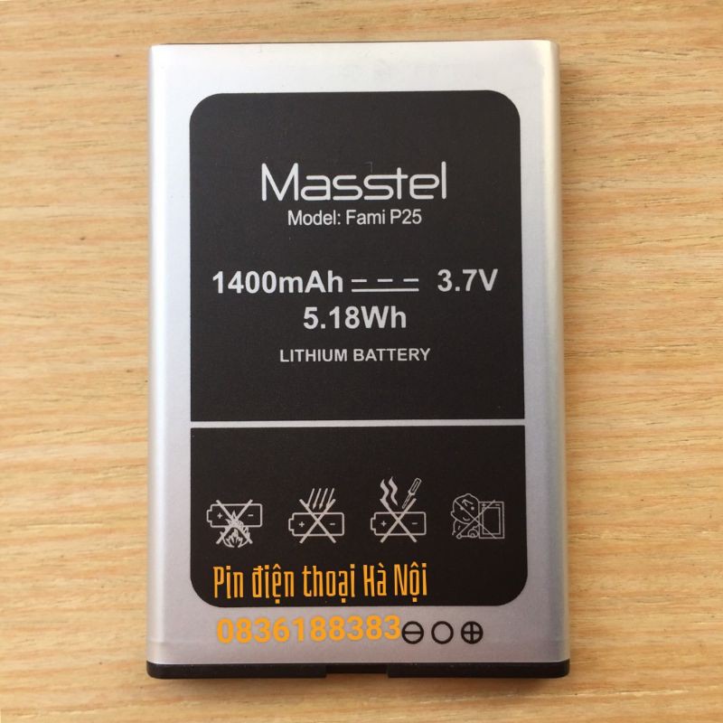 Pin Mastel Fami P25 - Chính hãng - Dung lượng 1400 mAh - Bảo hành 6 tháng