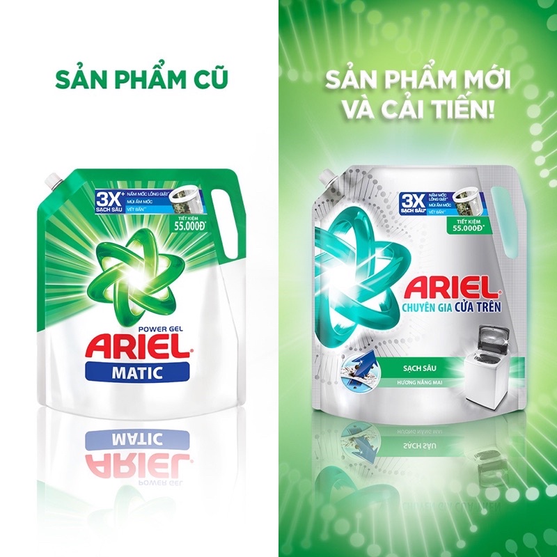Nước Giặt Ariel Cho Máy Giặt Của Trên Túi 3.2kg và 3.5kg