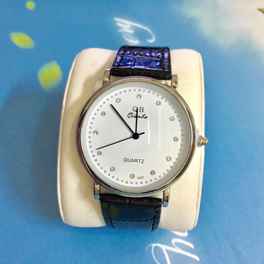ĐỒNG HỒ NAM DÂY DA QB MS01 MẶT SIÊU MỎNG