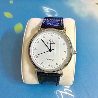 Đồng hồ nam dây da qb ms01 mặt siêu mỏng
