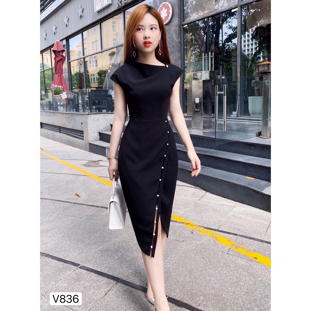VÁY ĐEN CAO CẤP V836 - DOLCE VIVA COLLECTION VAY-BIGTREESTORE