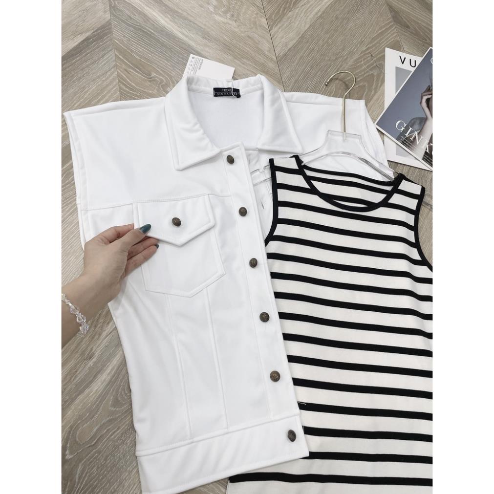 [ 𝐅𝐑𝐄𝐄 𝐒𝐇𝐈𝐏 ] SÉT NỈ XỐP VÁY KẺ NGANG BODY