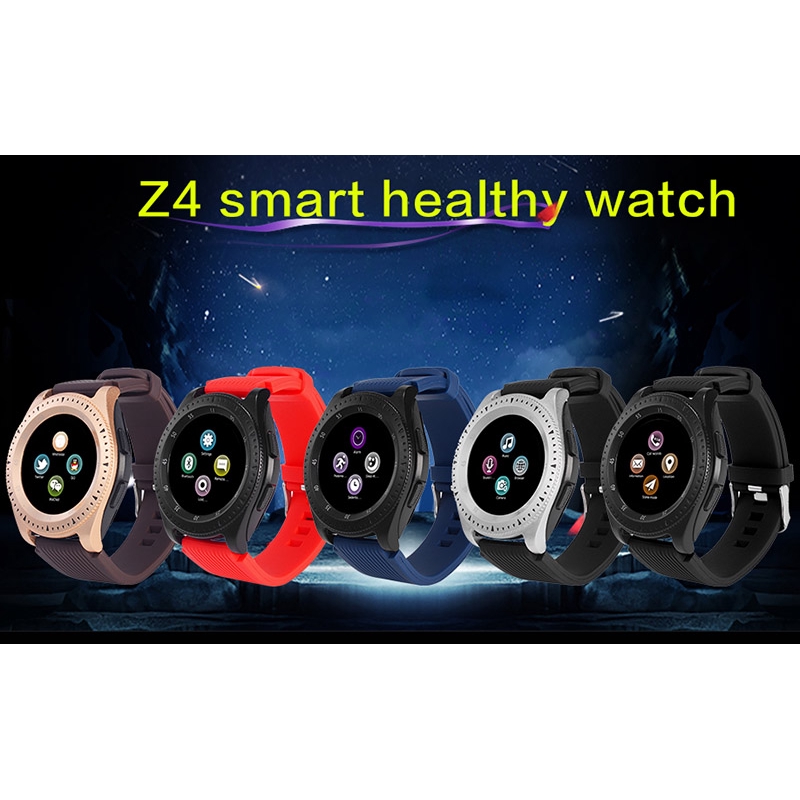 Z4 Bluetooth Waterproof Touch Screen Smart Watch Camera GSM SIM Phone Camera Fitness Smart Watch