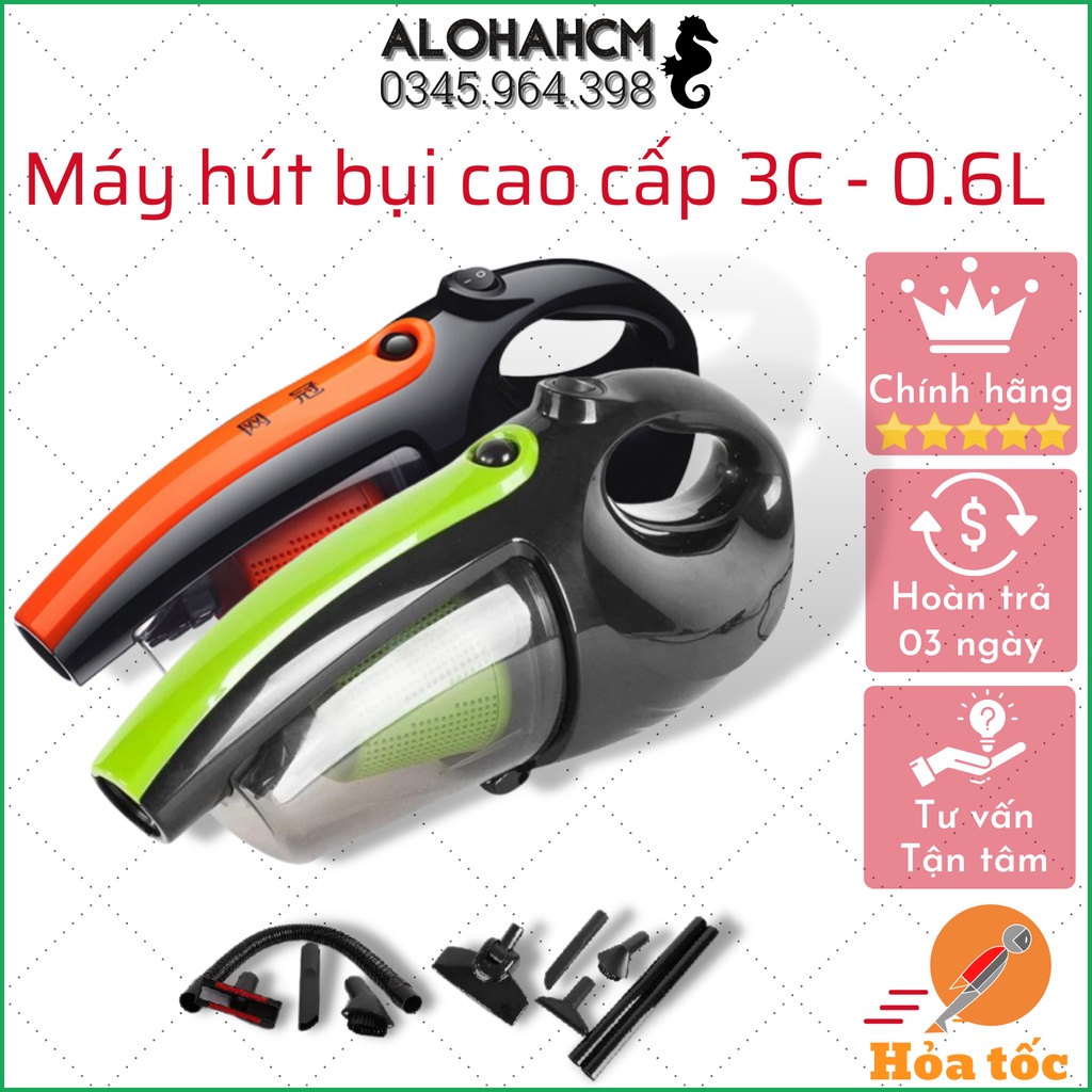 Máy hút bụi 0.6L (3C) Công Suất 600W, Máy Hút Bụi Gia Đình - Hút Nhiều Bụi Bẩn, Thiết Kế Ưu Việt, Hoạt Động Êm Ái