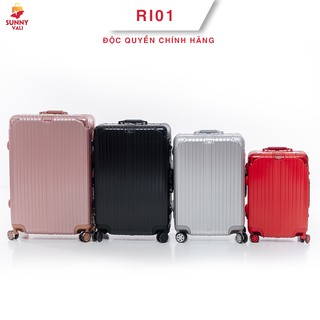Vali kéo du lịch SUNNY RIO1 KHUNG NHÔM KHÓA SẬP, bề mặt VÂN XƯỚC, khóa TSA hải quan (size 20-24)