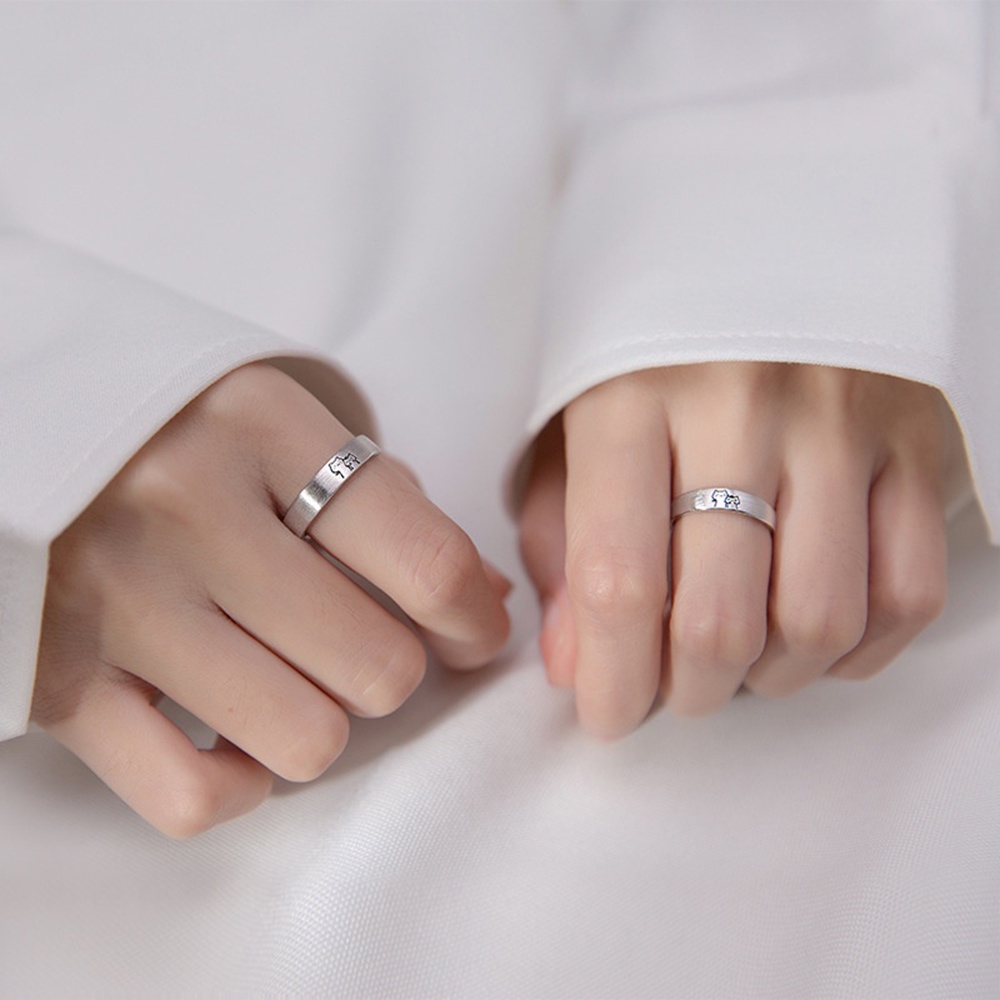 Nhẫn Đôi Hình Mèo Dễ Thương Thời Trang Cho Nam Nữ