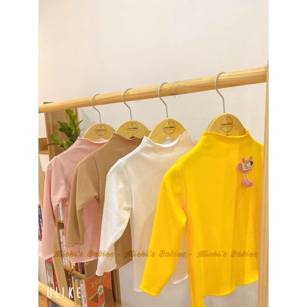 Áo giữ nhiệt cotton len co giãn 4 chiều phối hình siêu dễ thương cho bé